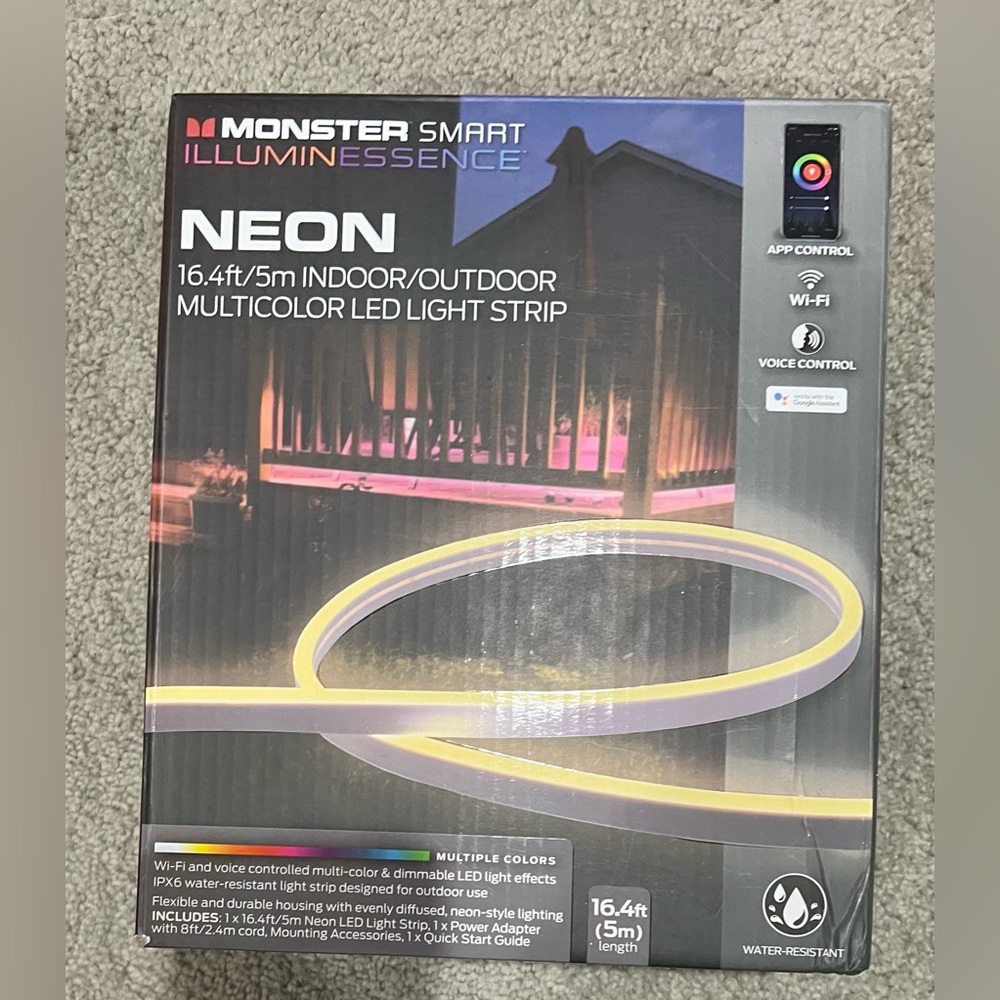 Indoor‎ Outdoor Multicolor LED  Multicolor Light Strip 16.4ft/5m Indoor/Outdoor